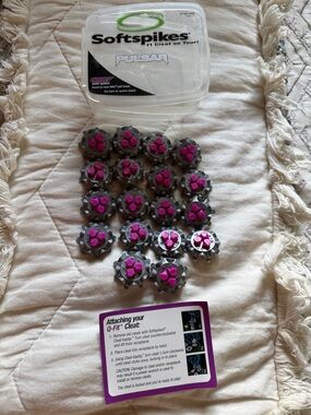 New Soft Spikes Pulsar Golf Cleat’s w fit purple set of 18